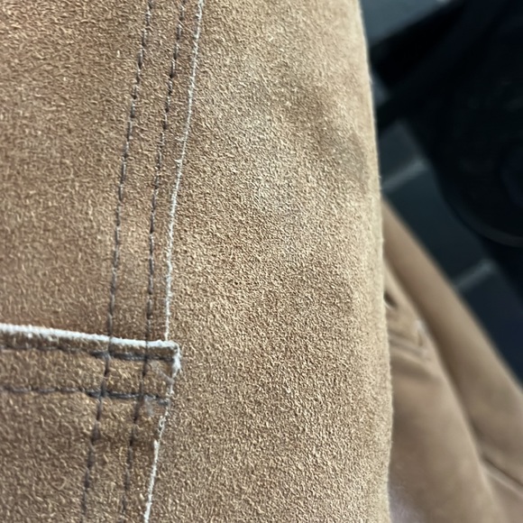 Vintage 70's Suede Sherpa lined Ranchers/Yellowstone Coat/Jacket -Oakton - Picture 14 of 17